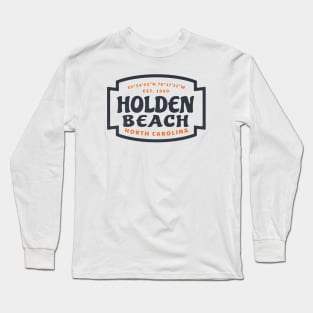 Holden Beach, NC Summer Vacation Beach Trip Badge Long Sleeve T-Shirt